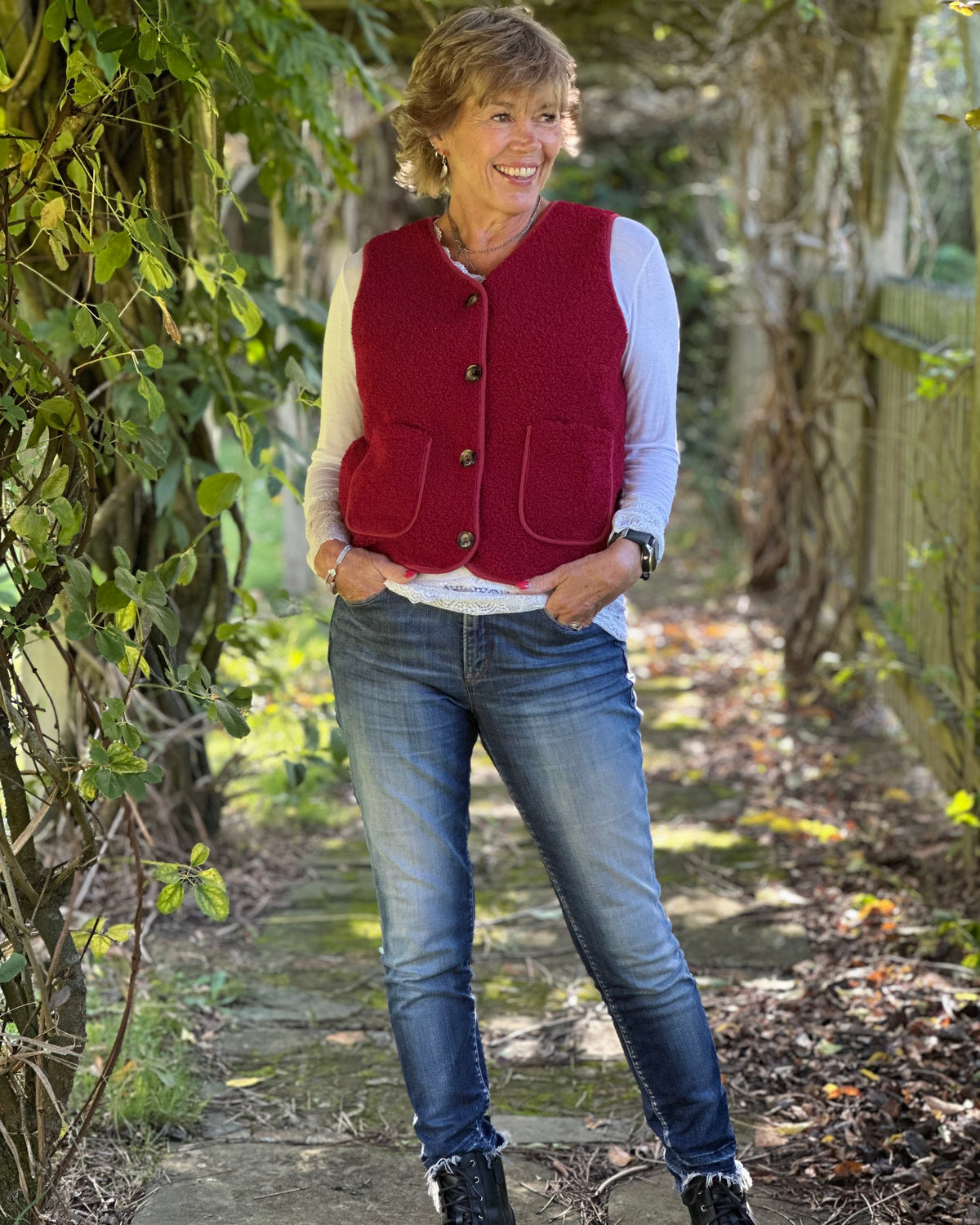 Clothing Teddy Fleece Gilet - Bordeaux