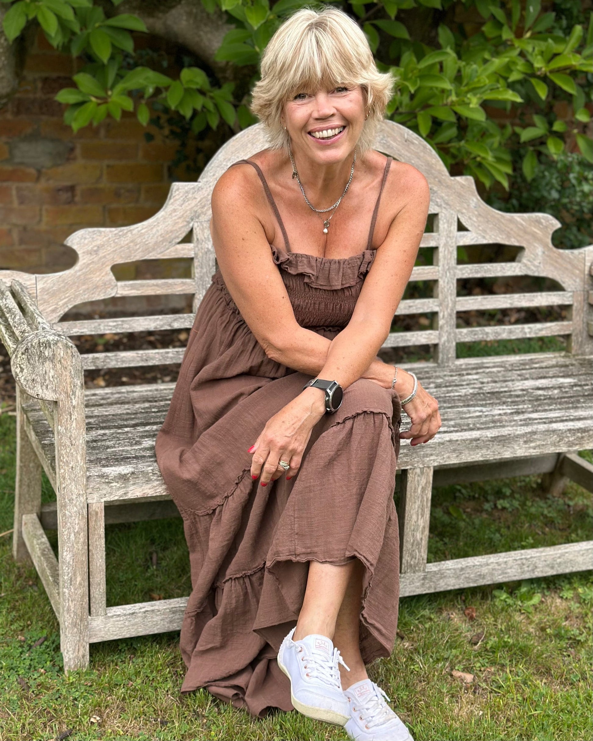 Clothing Tiered Cotton Summer Dress - Chocolate