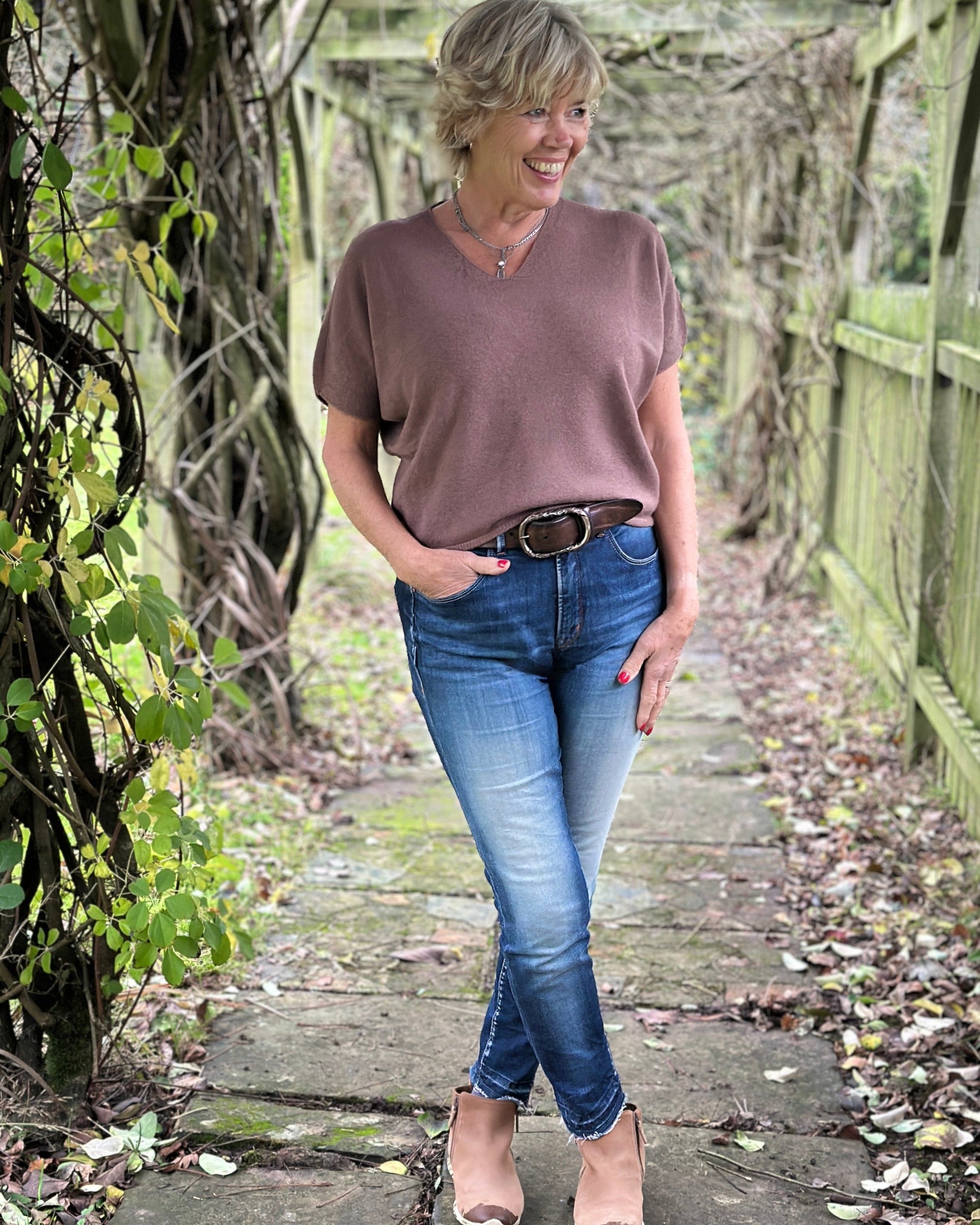 clothing V-Neck Short Sleeve Jumper - Coco