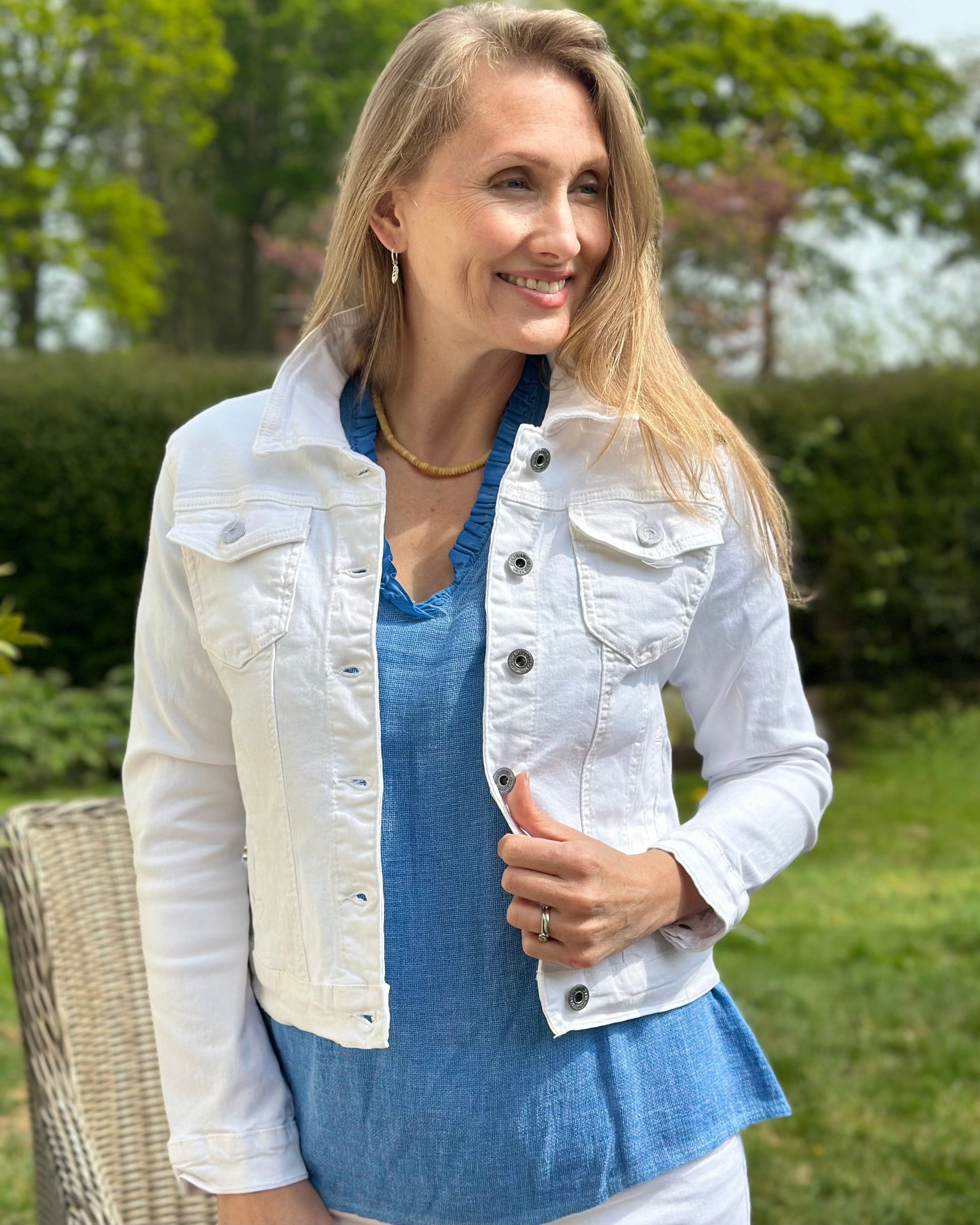 clothing White Denim Jacket  - Sized