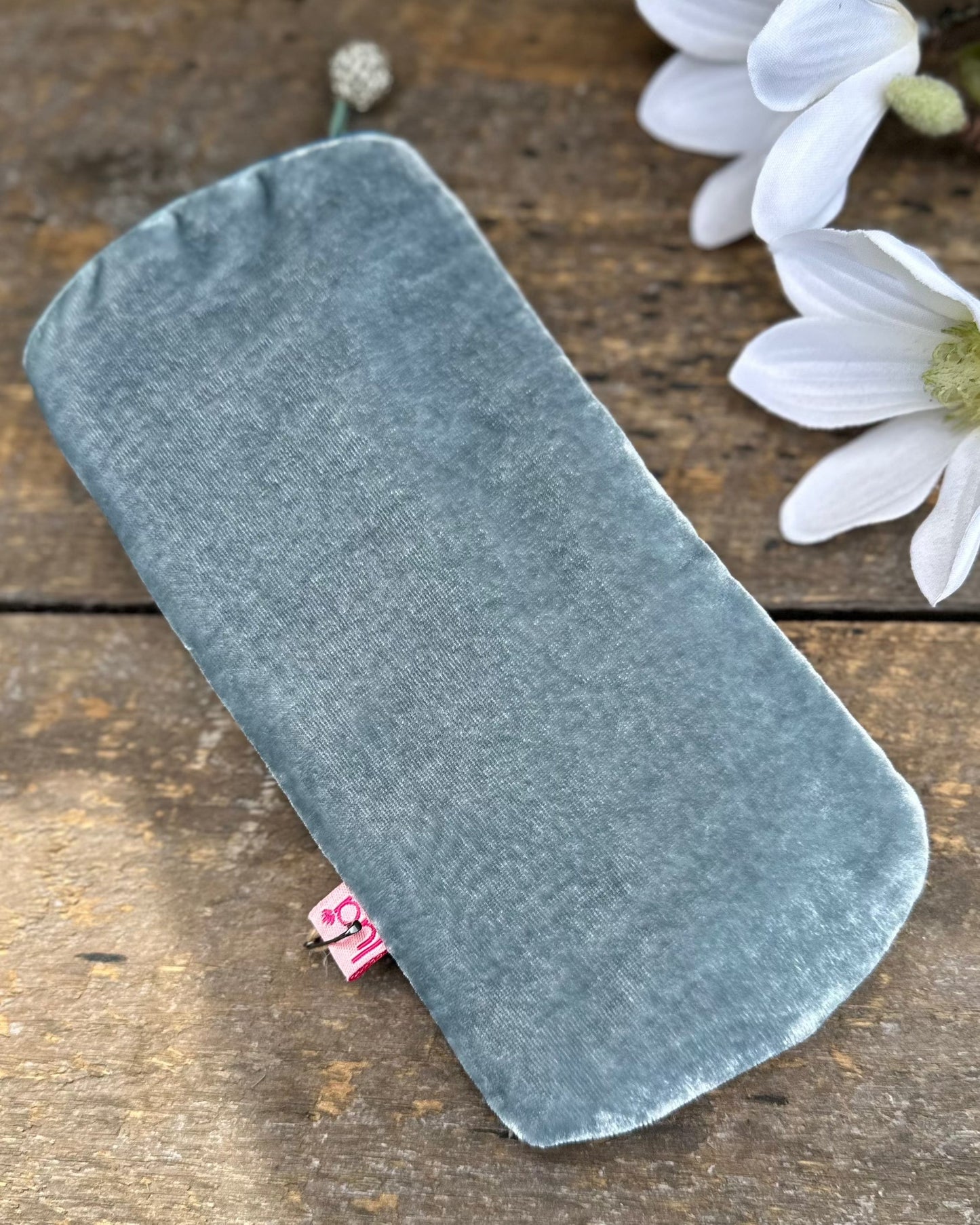 Make up bag Velvet Glasses Pouch With Finch & Flowers
