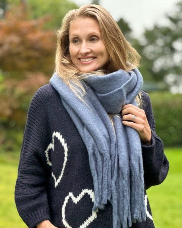 Scarves Winter Cosy Scarf - Denim Blue