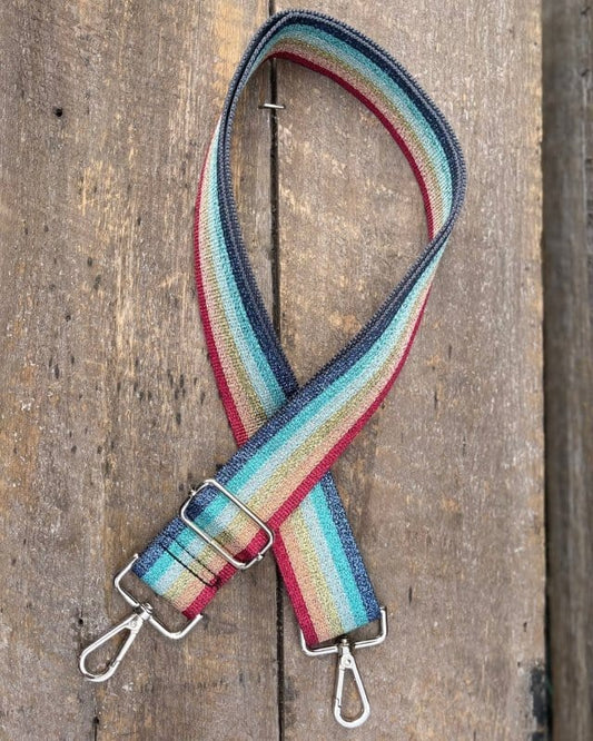 accessory Bag Strap - Glitter Rainbow Stripe