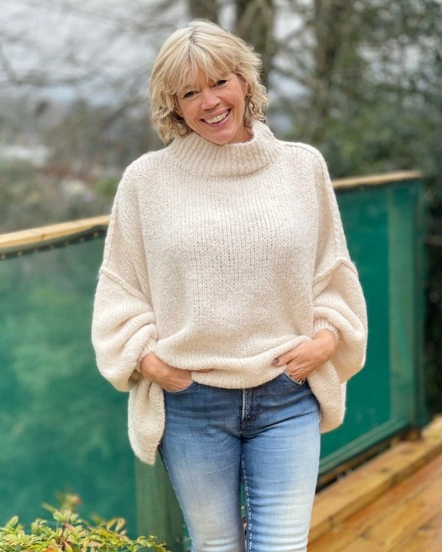 clothing Chunky Knit Seam Detail Jumper - Cream