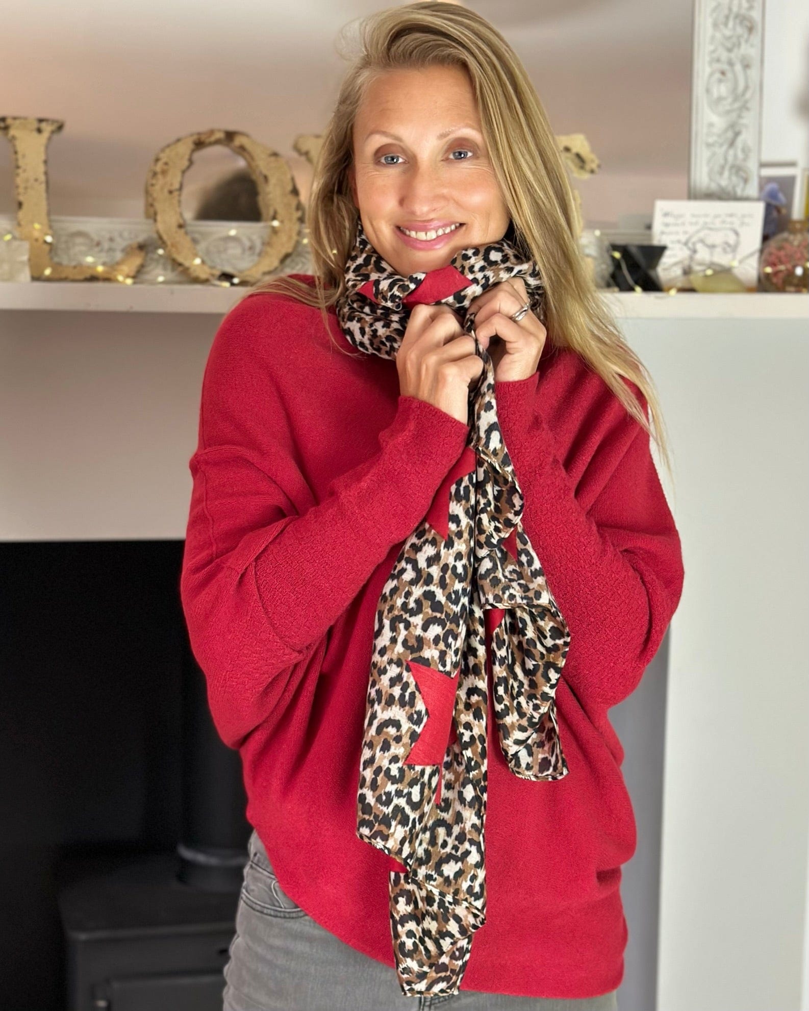 clothing Soft Knit Asymmetric Jumper - Red