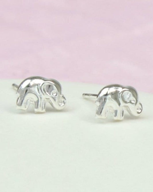 jewellery Sterling Silver Elephant Stud Earrings