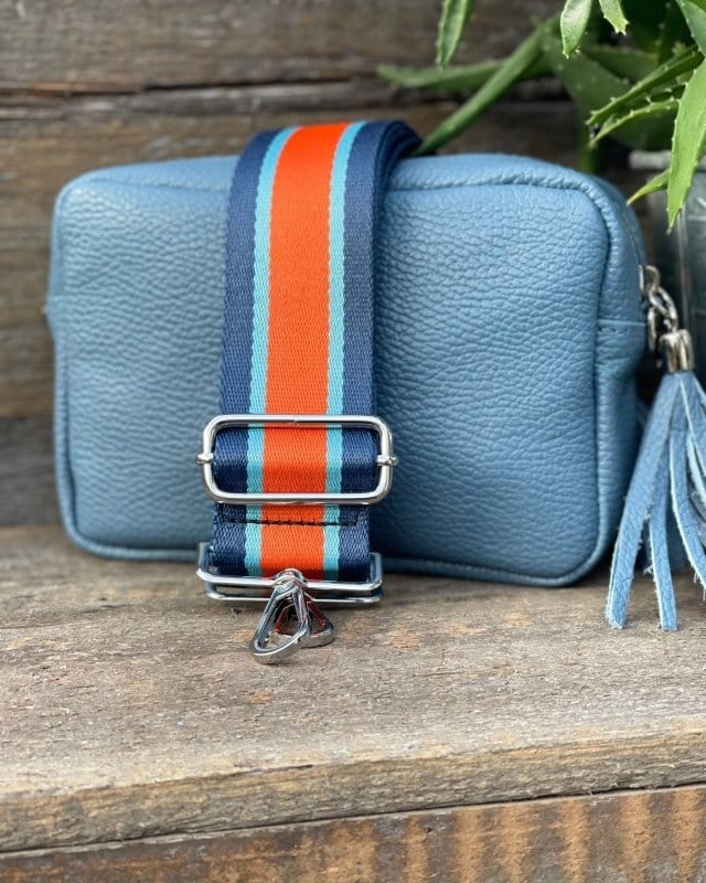 Striped strap 2025 crossbody bag