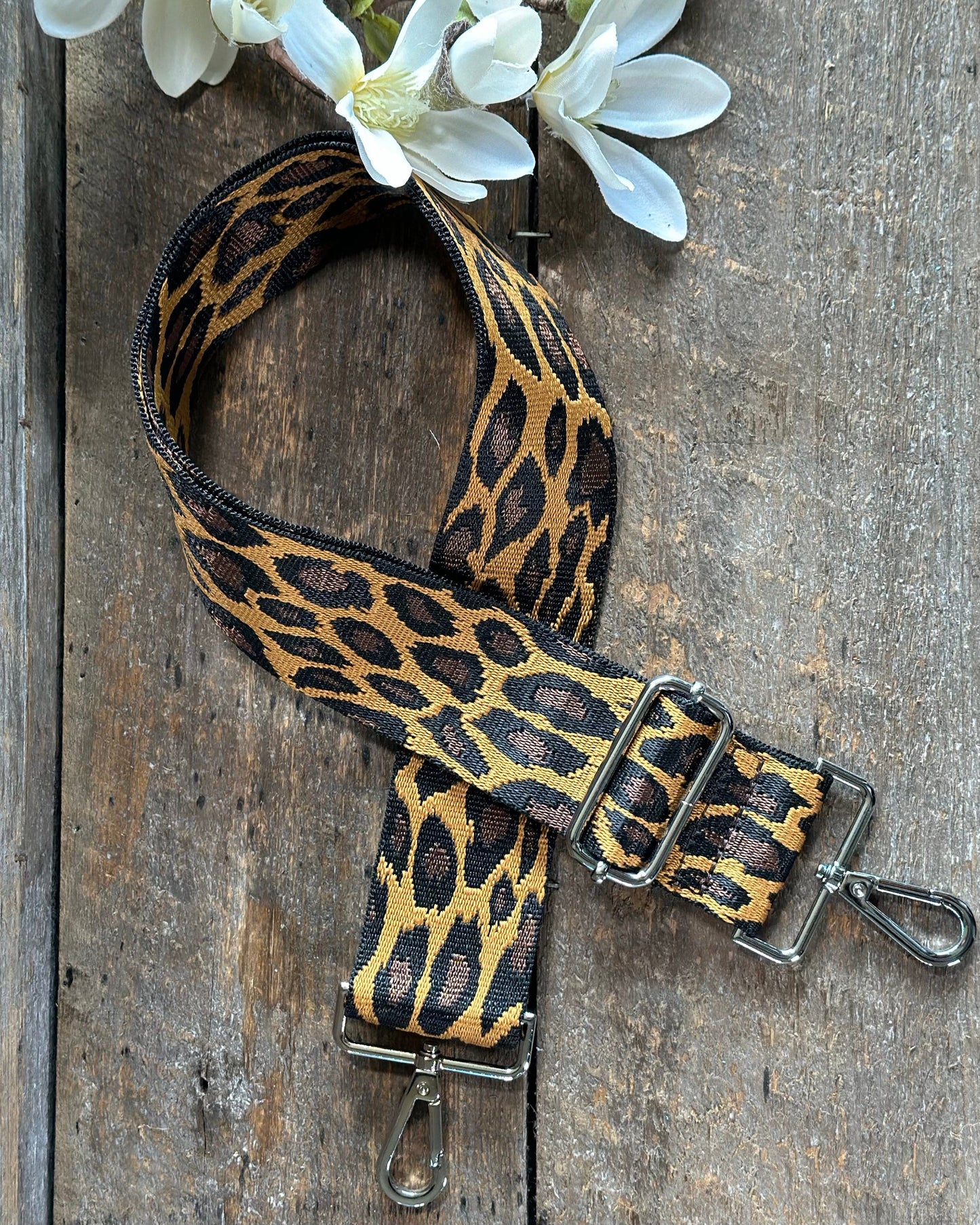 accessory Bag Strap - Tan/Brown Animal Print