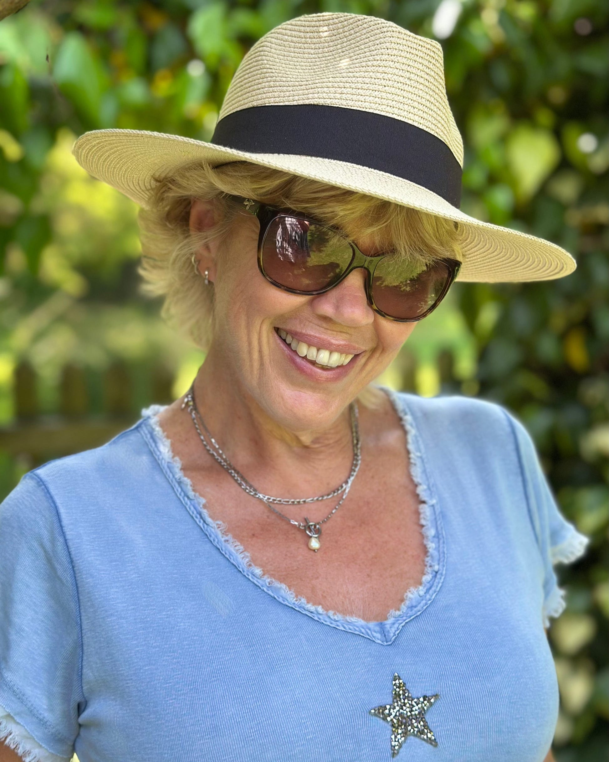accessory Folding Travel Sun Hat - Natural