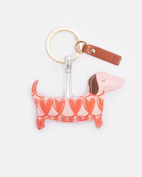 accessory Frank Dachshund Keyring - Love Hearts