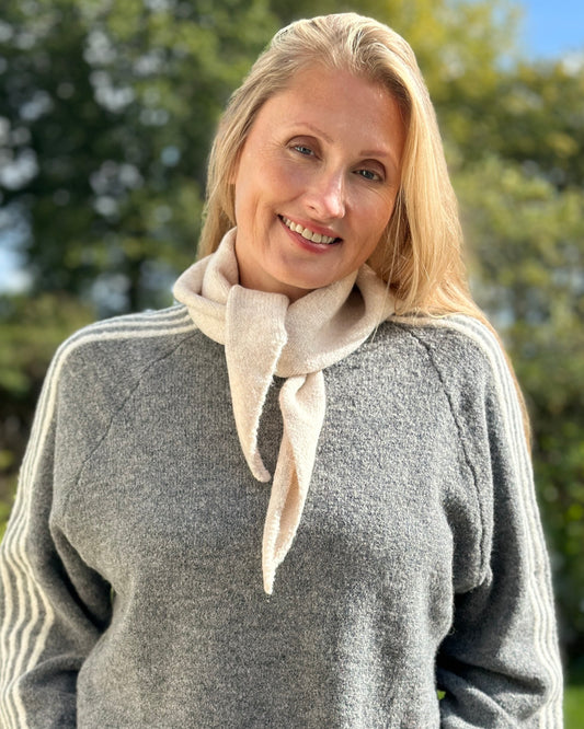 accessory Super Soft Triangle Scarf - Cream