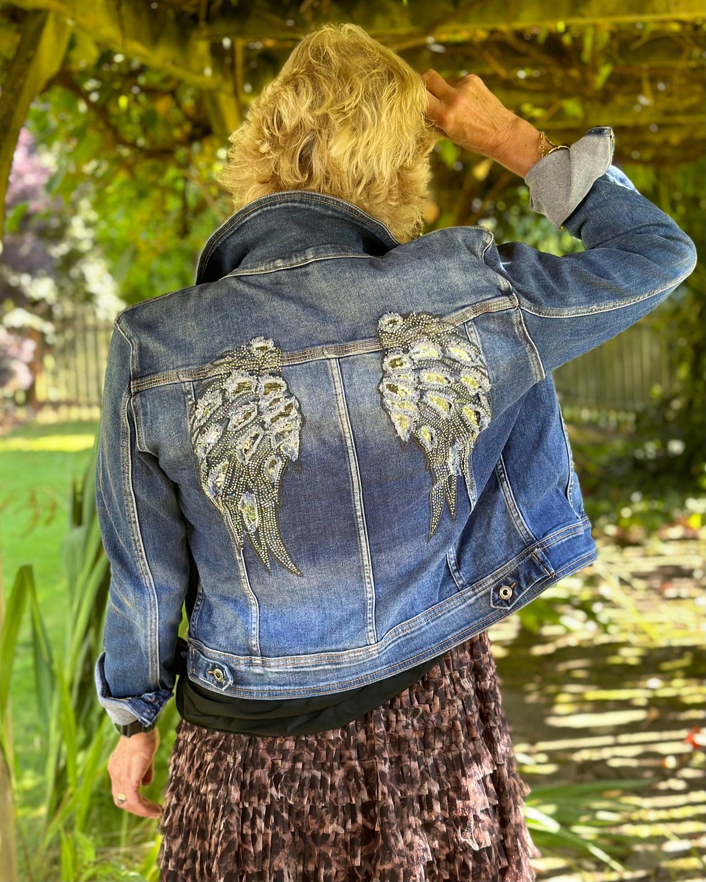 Angel Wings Denim Jacket Sized