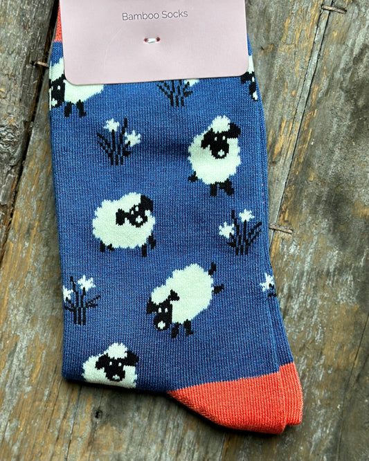 Clothing Bamboo Socks - Leaping Sheep