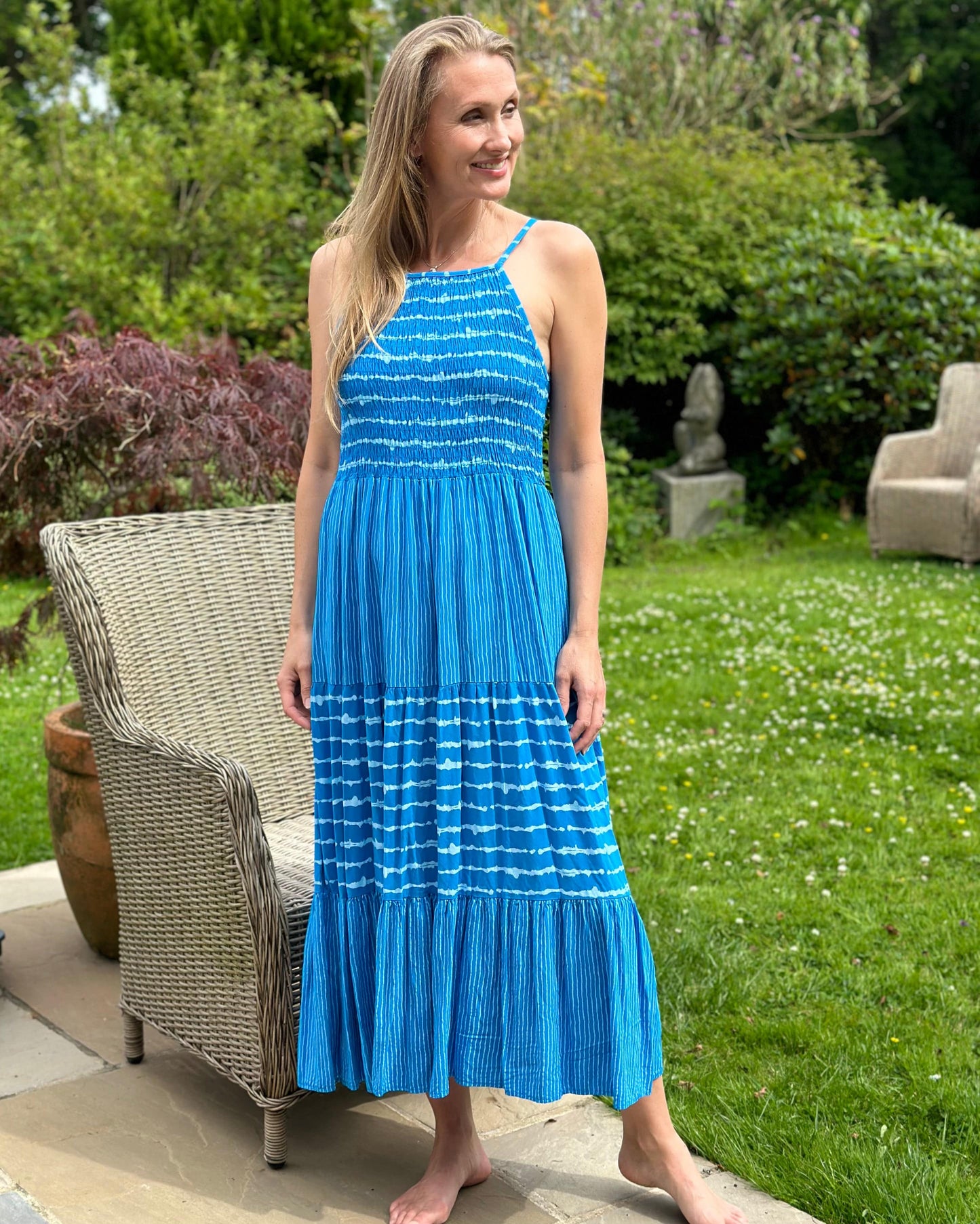 clothing Blue Striped Sundress