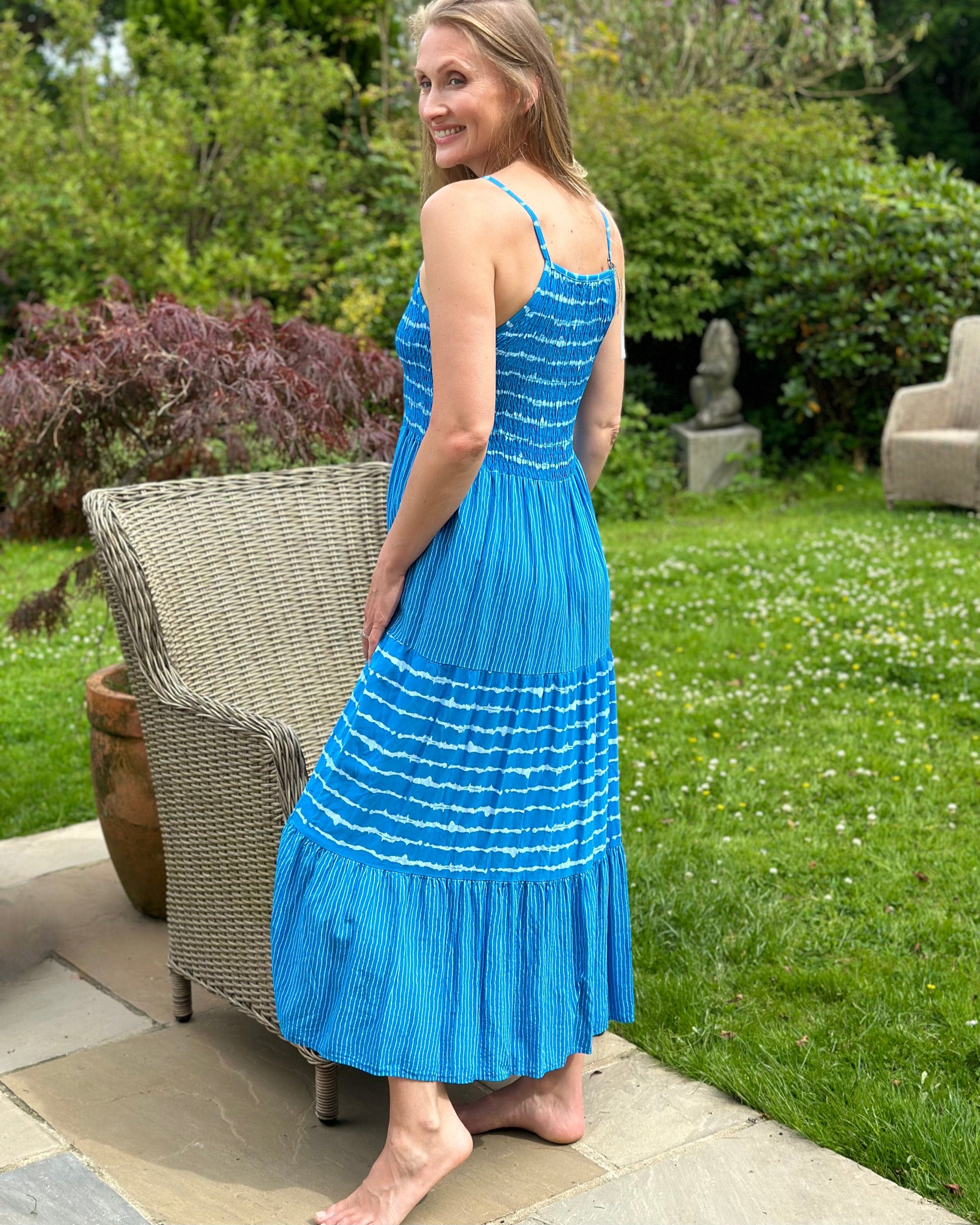 clothing Blue Striped Sundress