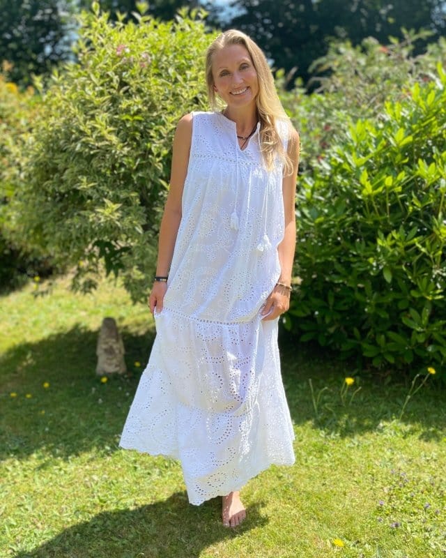 clothing Broderie Anglaise Maxi Dress - White