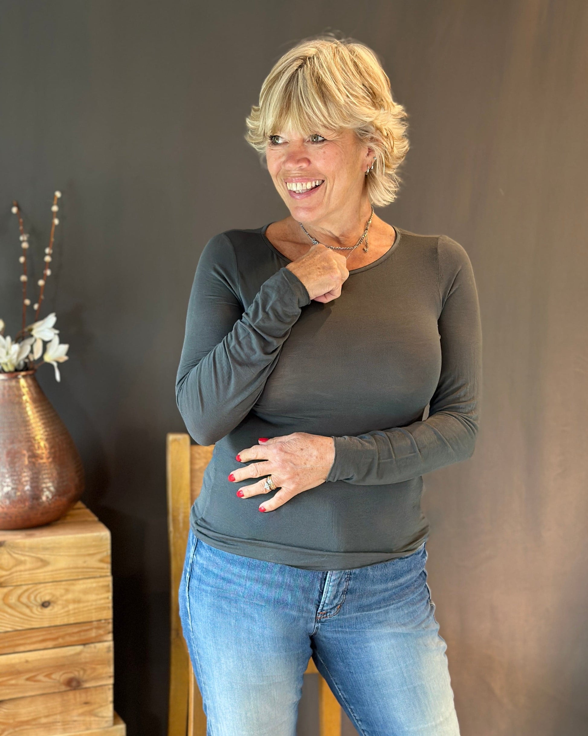 Clothing Cashmere mix body hug - Charcoal