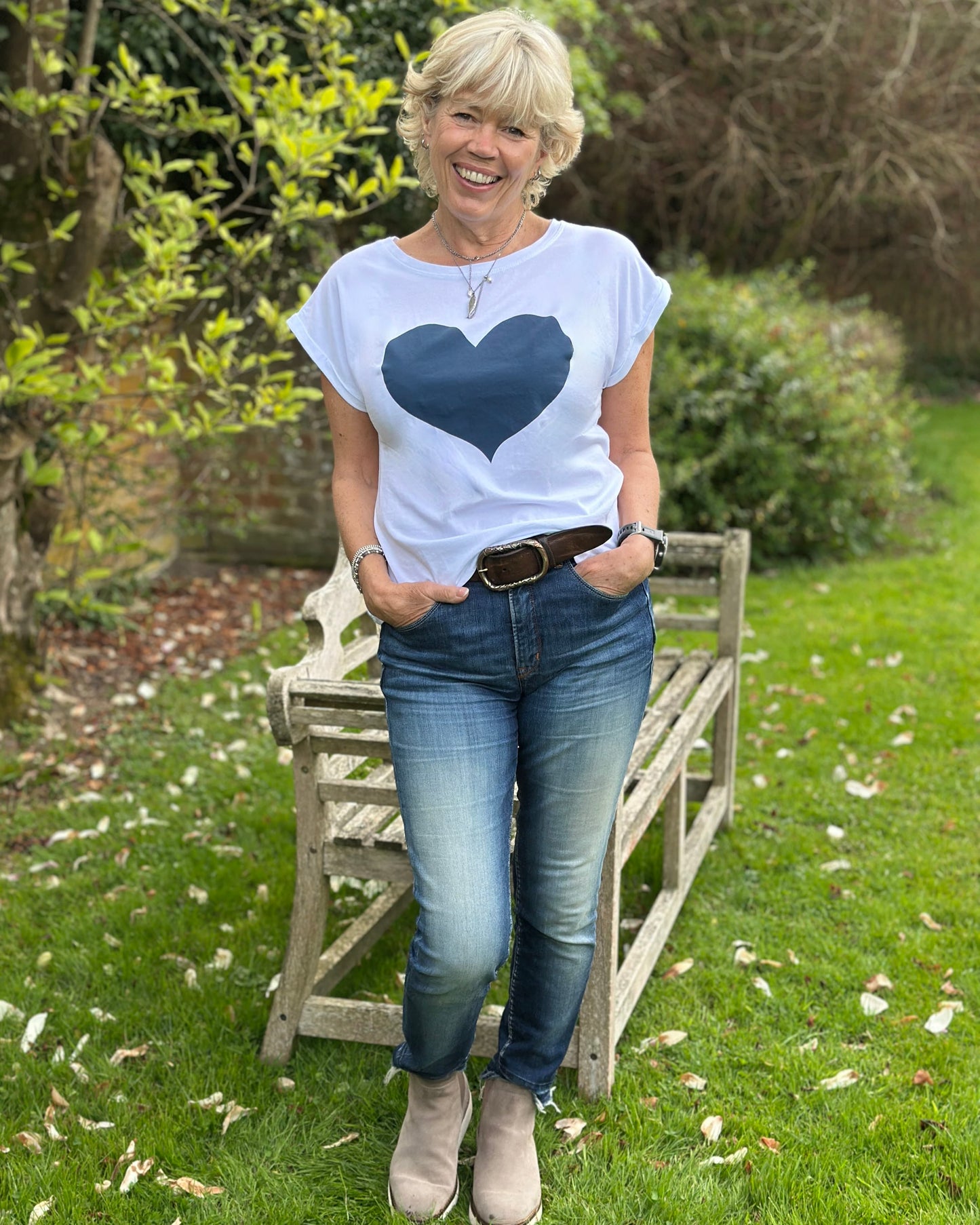 Clothing Cotton Heart T-Shirt - White
