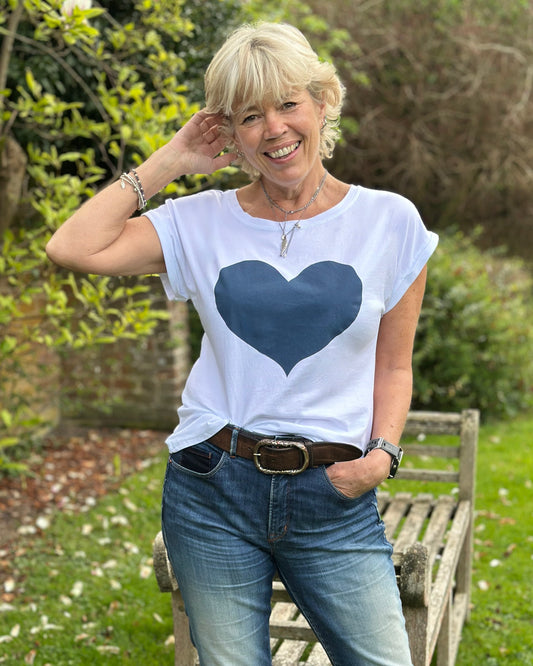 Clothing Cotton Heart T-Shirt - White