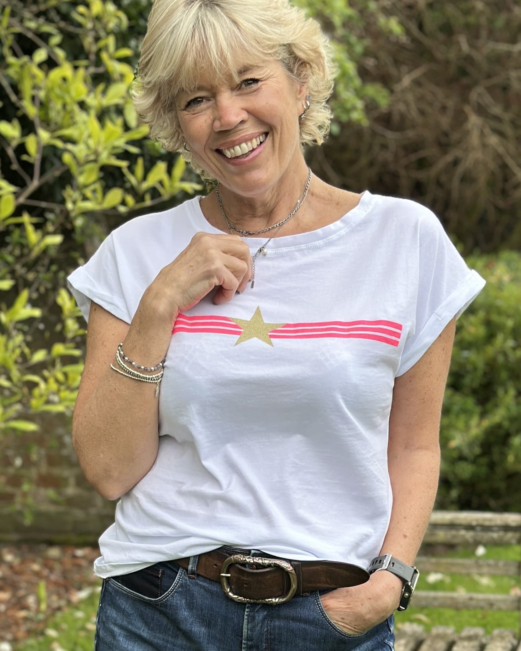 Clothing Cotton Star And Stripes T-Shirt - White