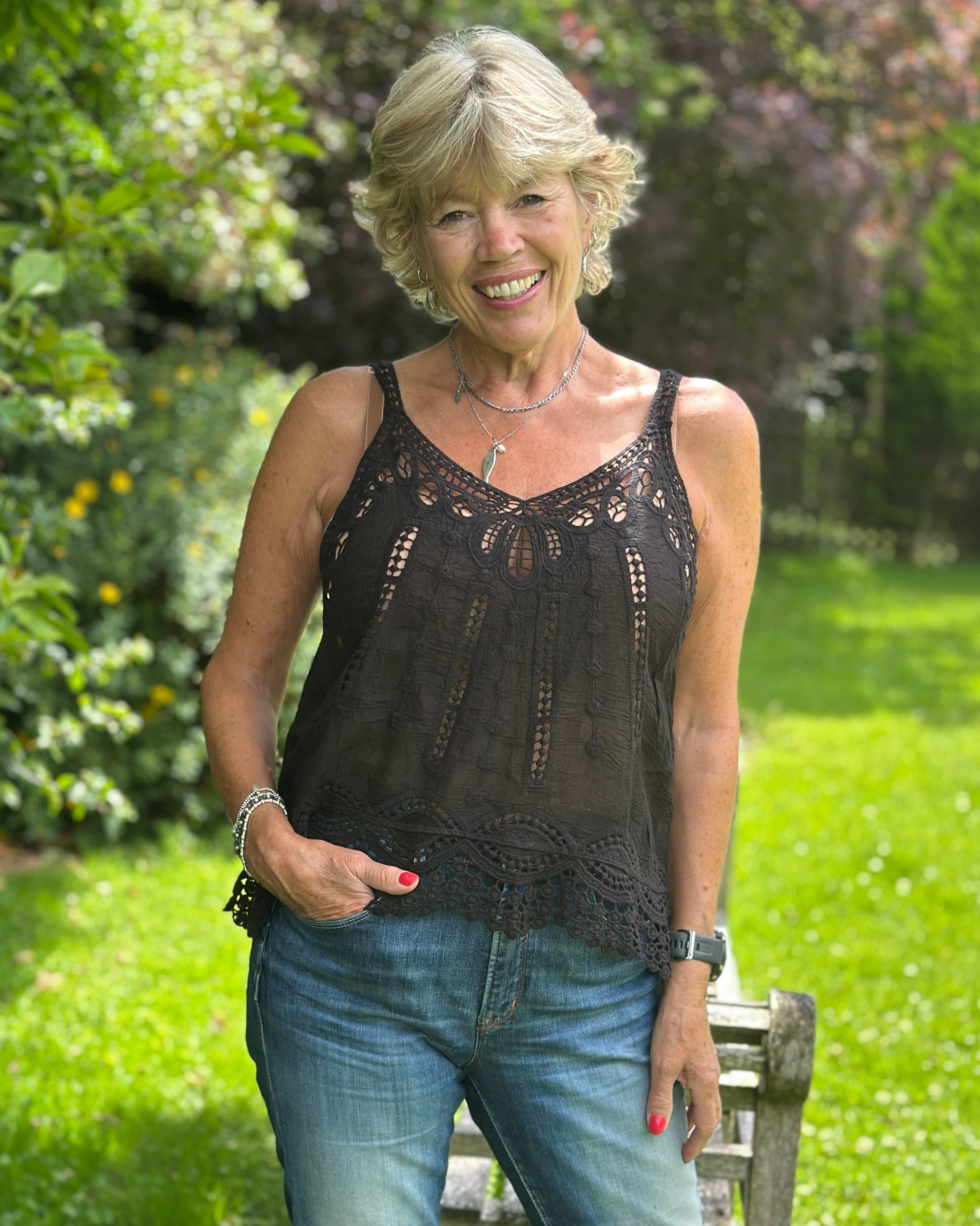 Clothing Crochet Camisole - Black