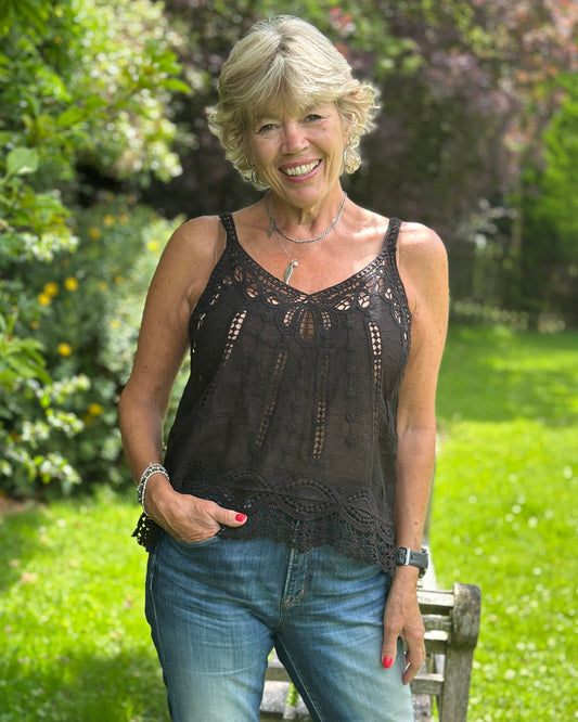 Clothing Crochet Camisole - Black