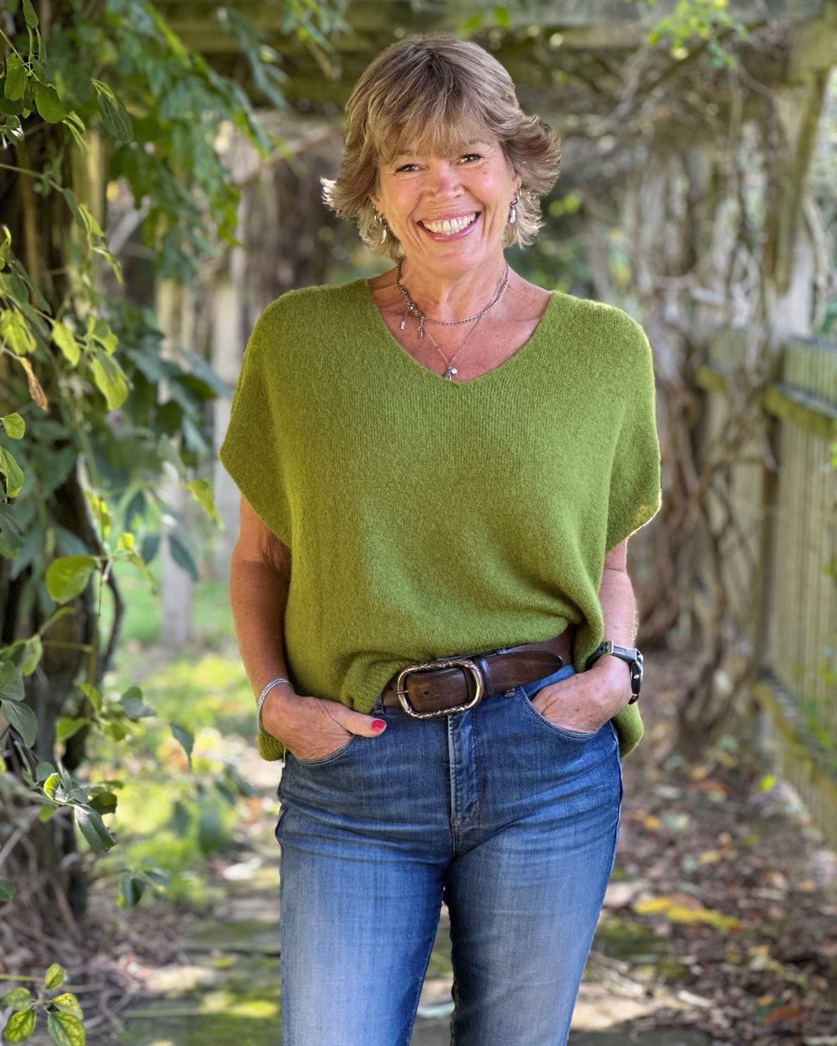 clothing Drop Shoulder Alpaca Tank Top - Apple