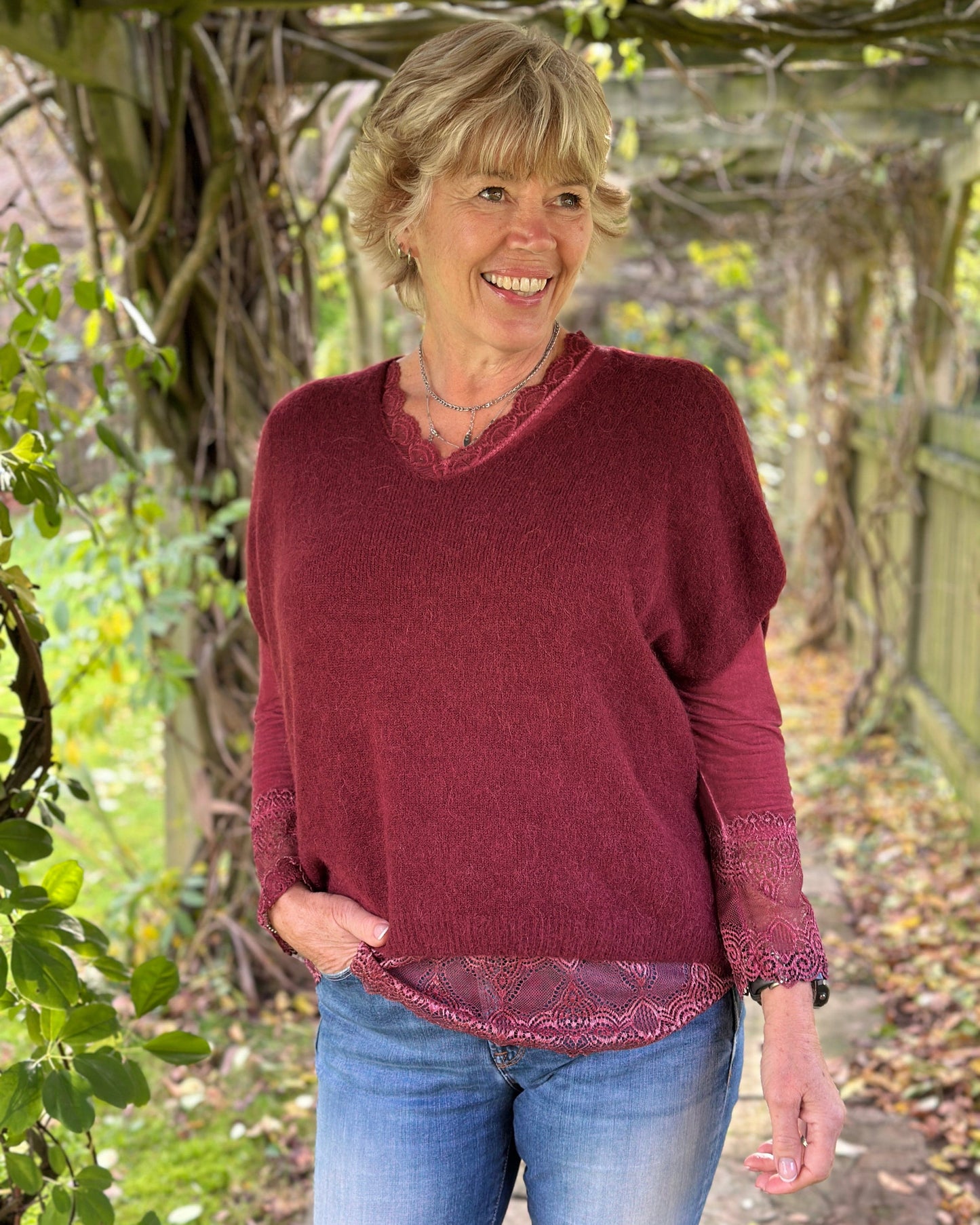 clothing Drop Shoulder Alpaca Tank Top - Wine