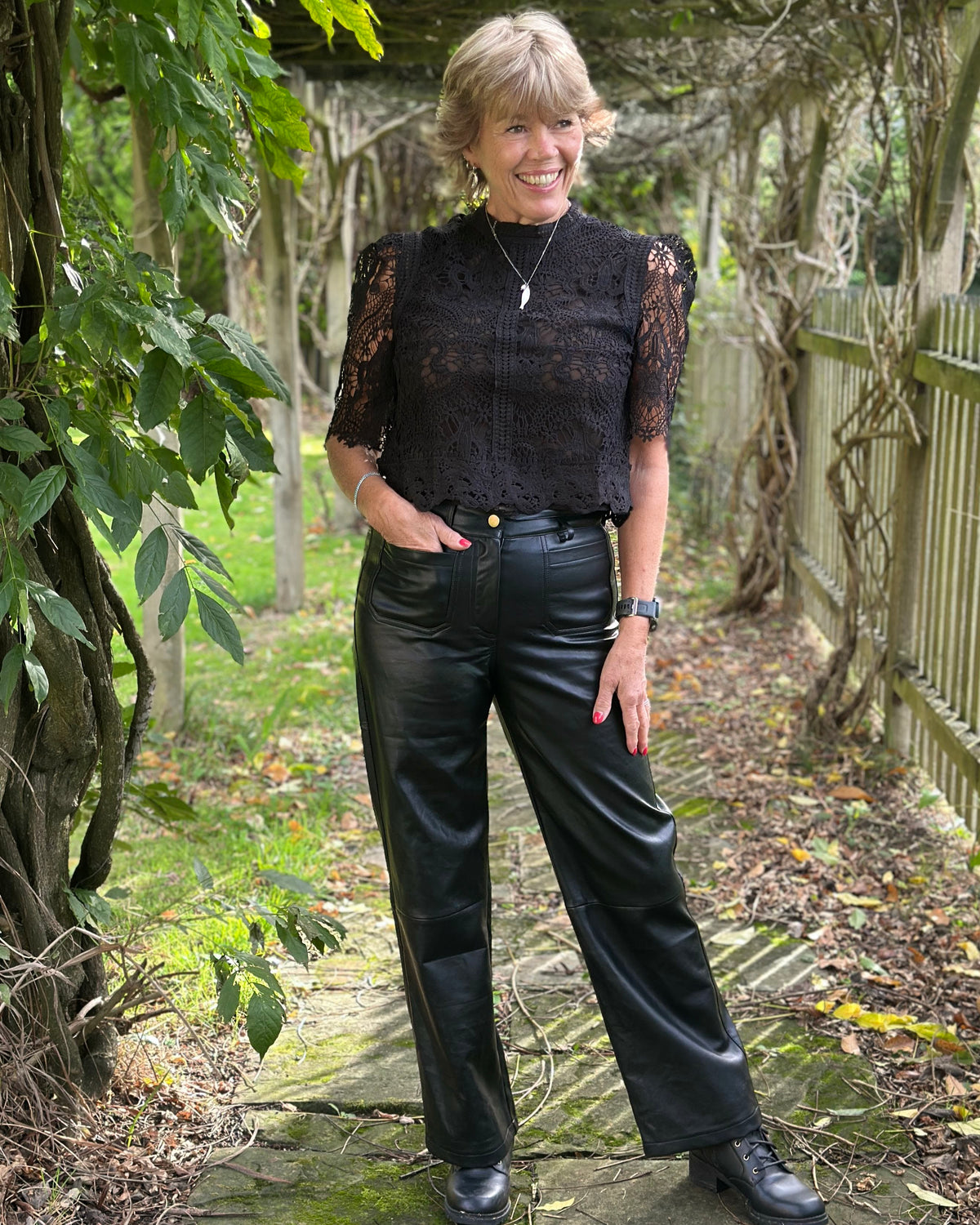 Clothing Eleanore Lace Top - Black