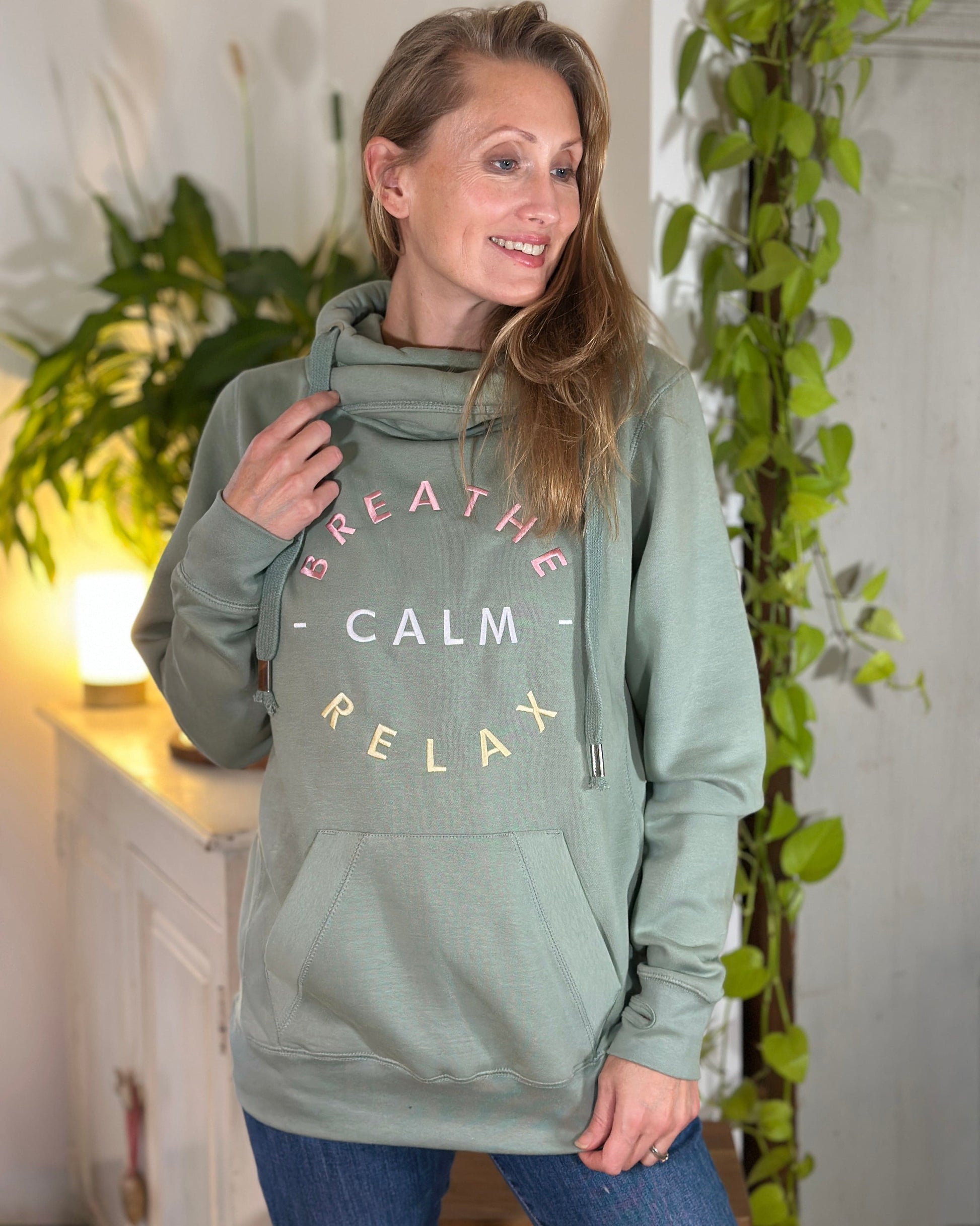 Clothing Embossed Hoodie - Pale Sage