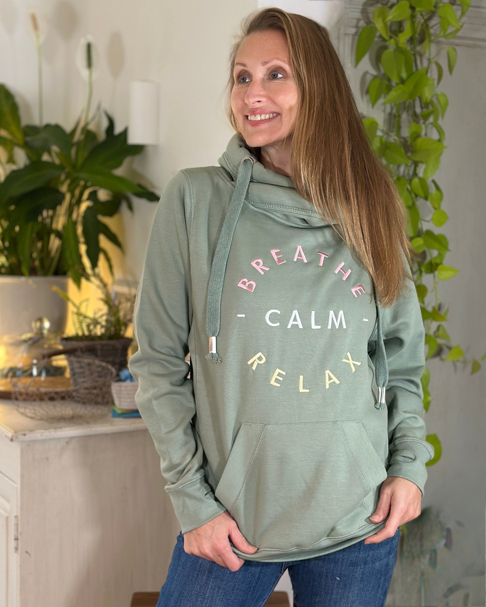 Clothing Embossed Hoodie - Pale Sage