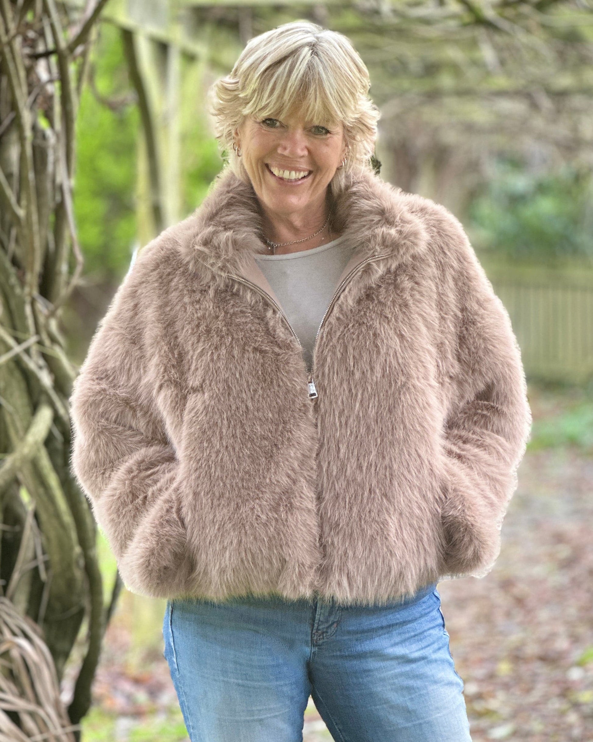 Clothing Faux Fur Jacket - Mocha