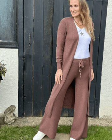 clothing Fine Knit Long Cardigan - Chicory