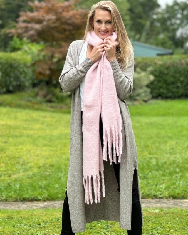 Fine knit 2025 long cardigan