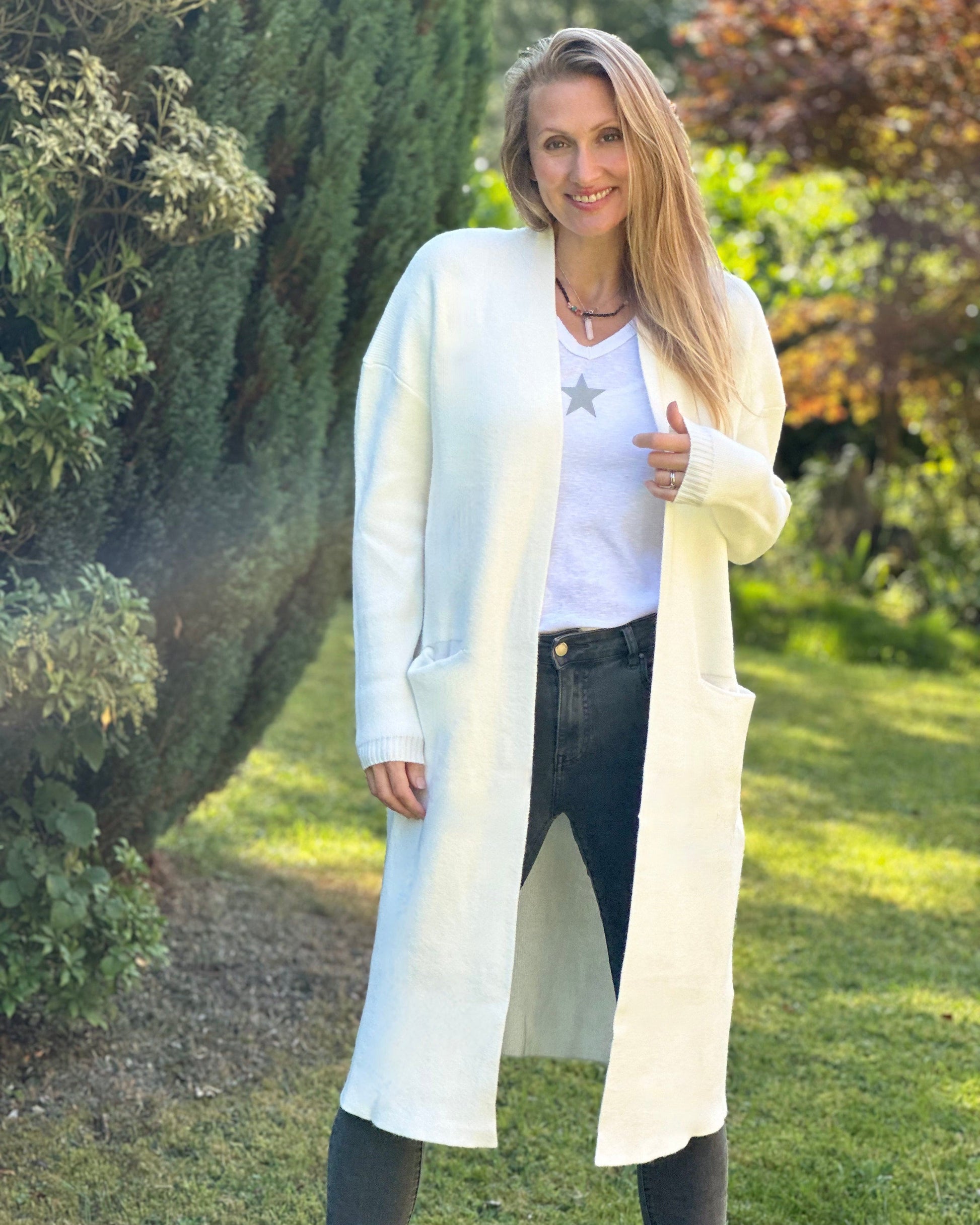 Long top blazer cardigan