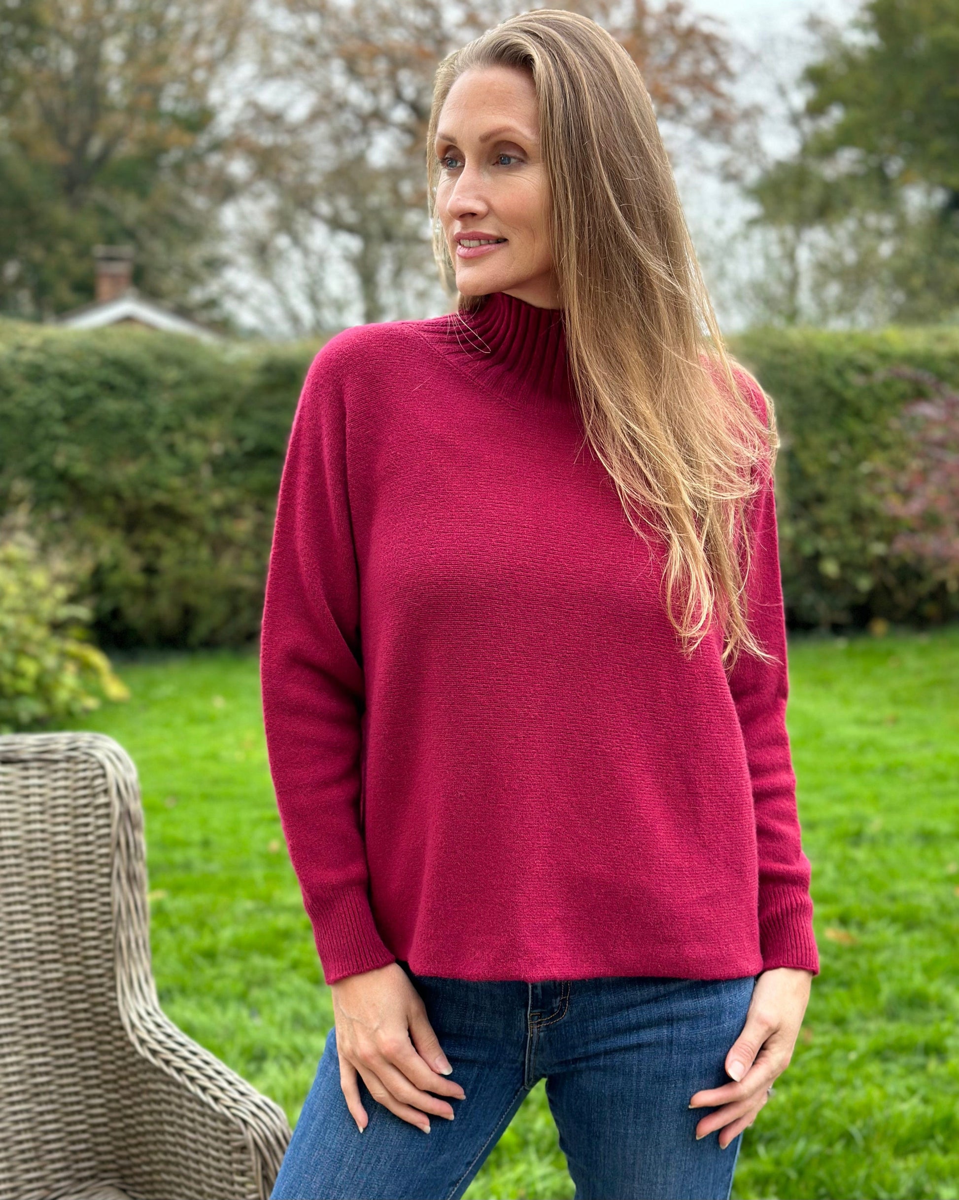 Red long sleeve jumper sale