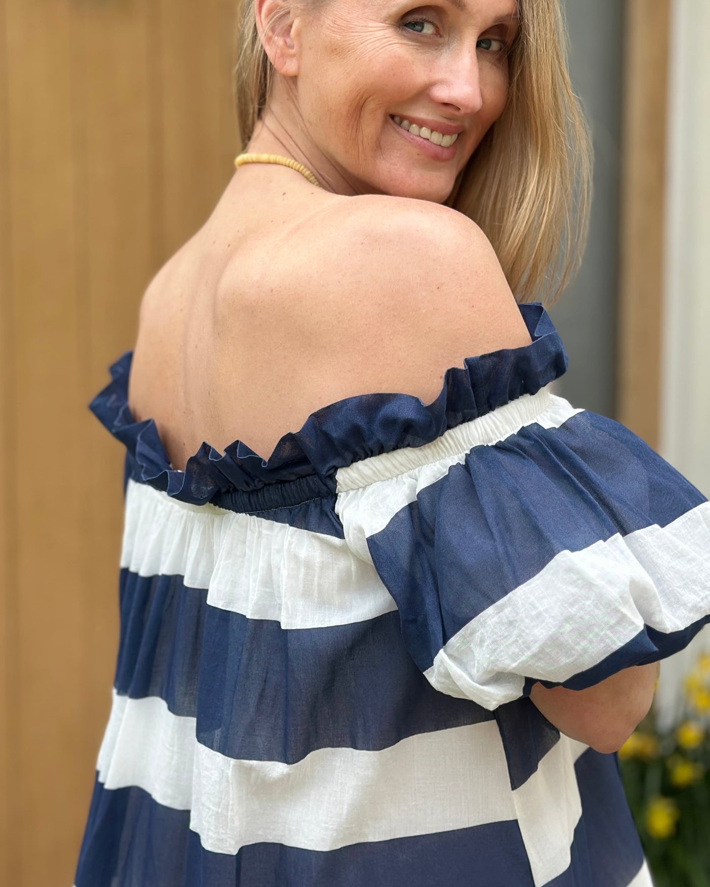 Clothing Gini Dress - Navy/White Stripes
