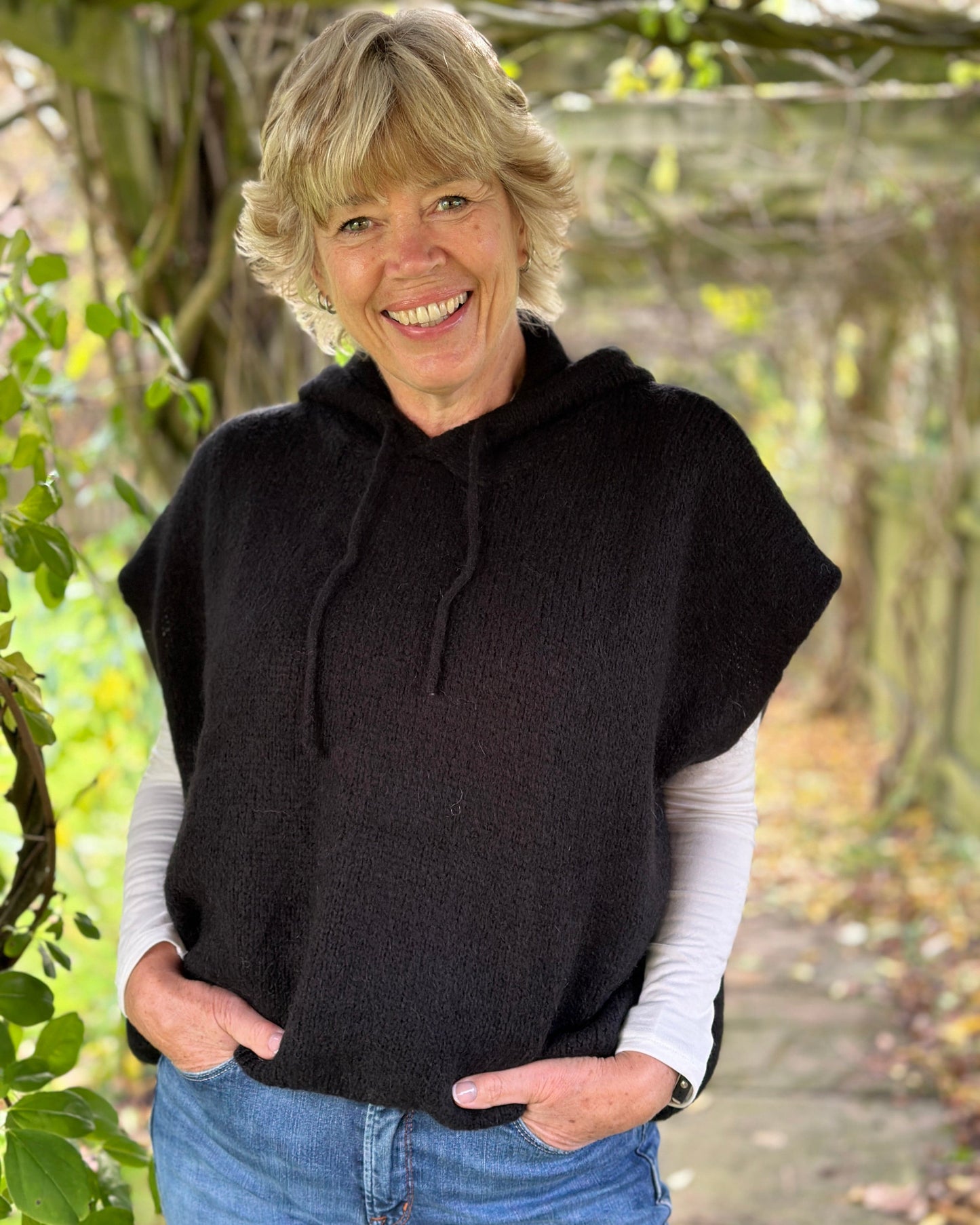 clothing Hooded Mohair Tank Top - Black