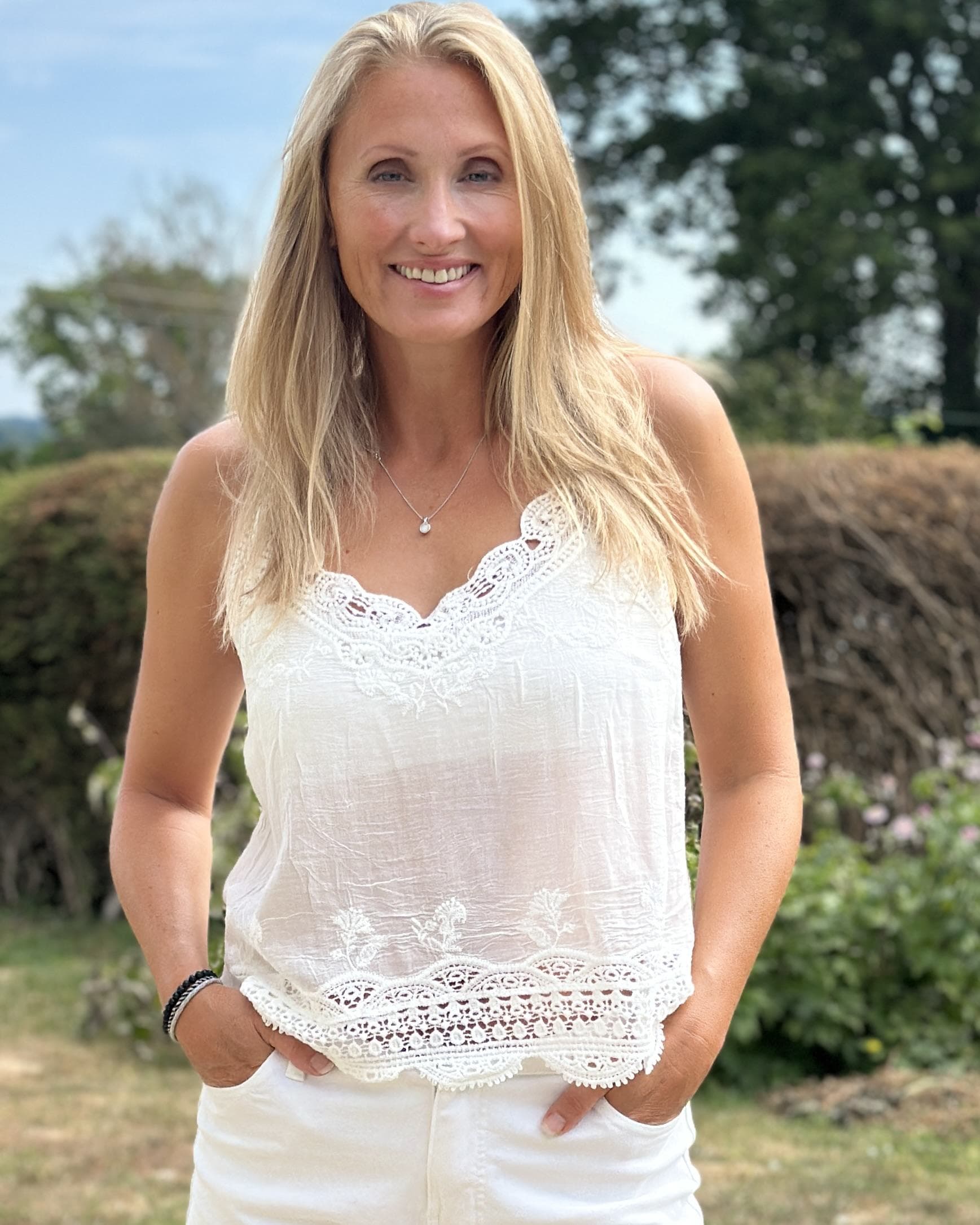 Clothing Lace And Crochet Camisole - White
