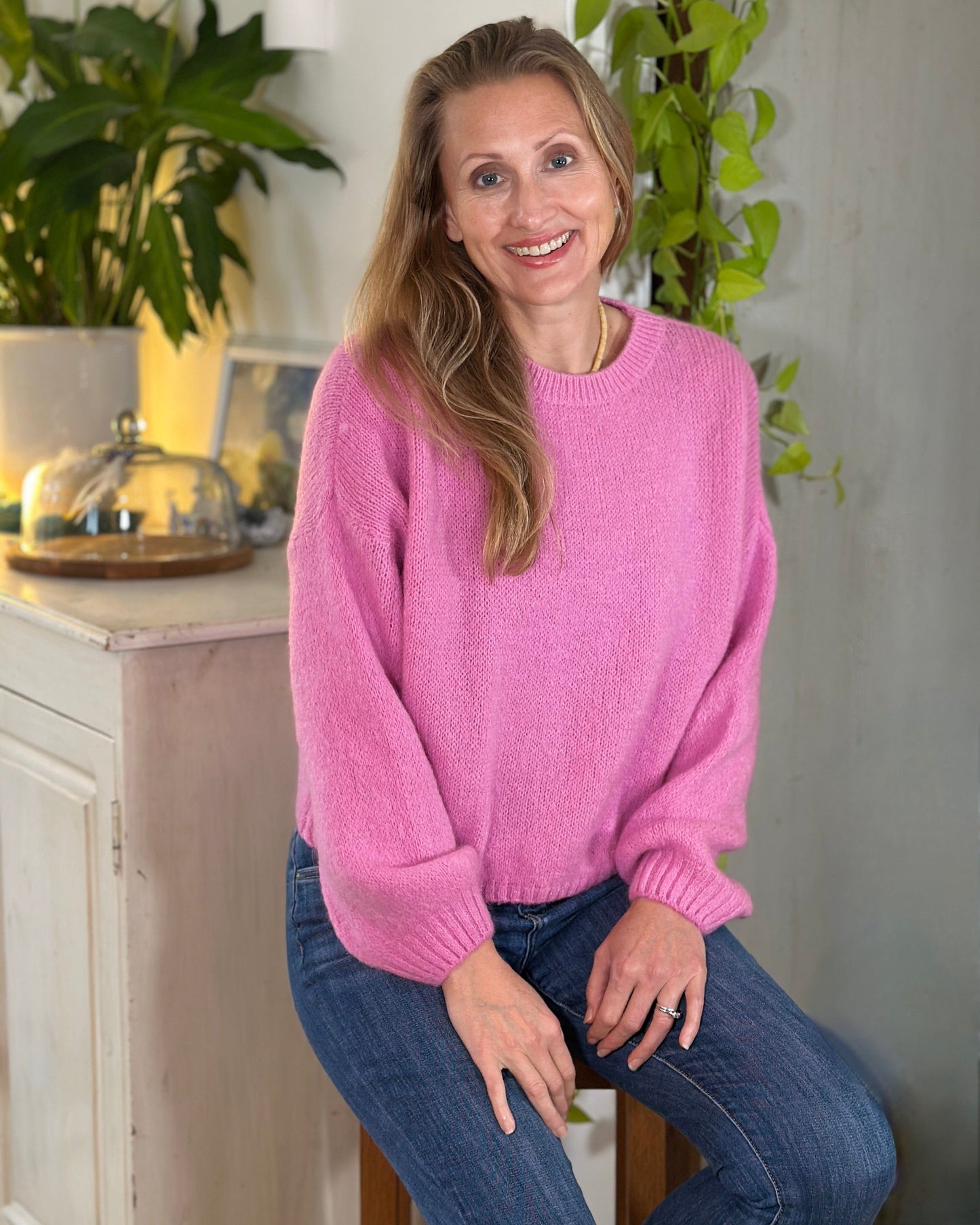 clothing Long Sleeve Mohair Jumper - Bubblegum Pink