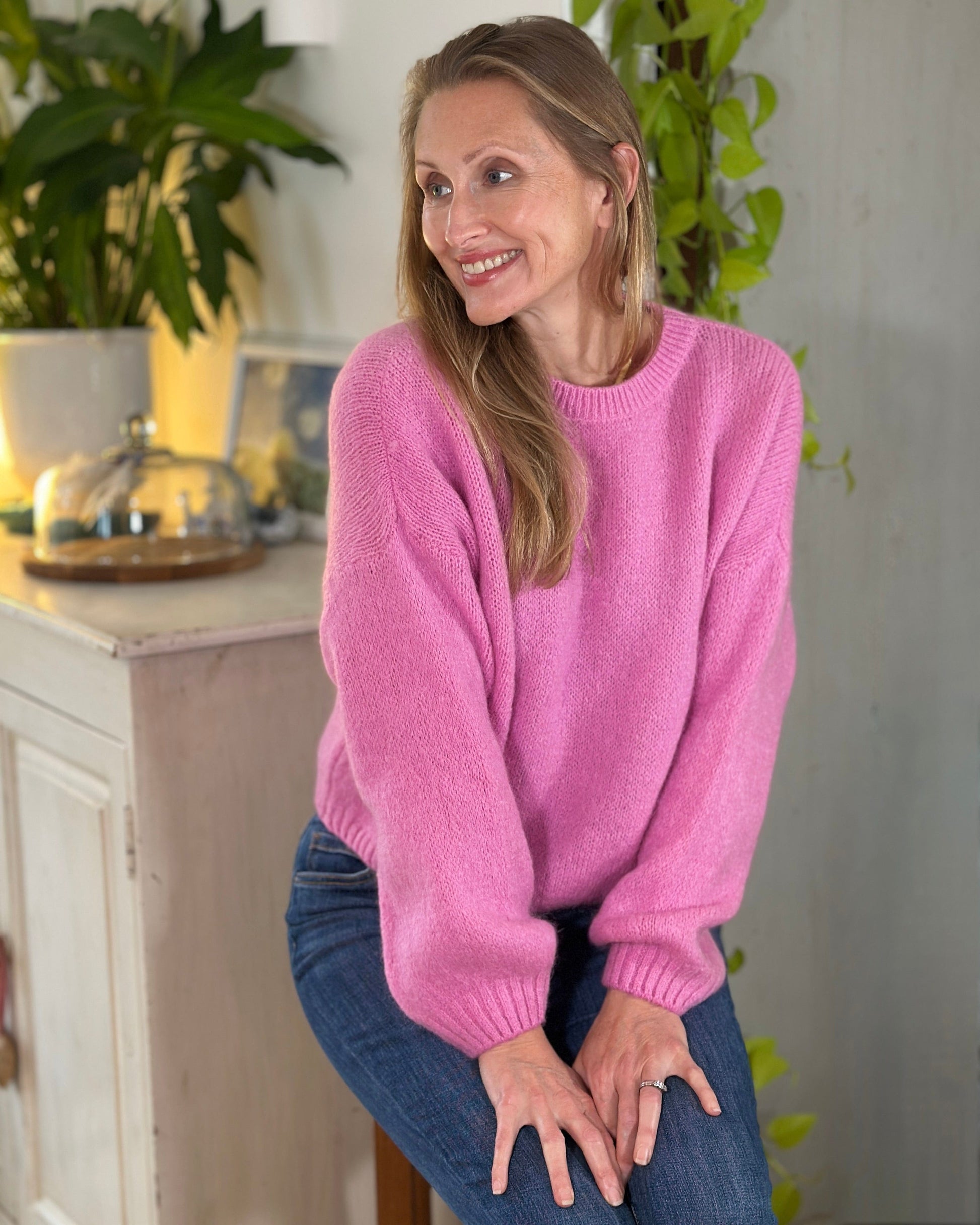 clothing Long Sleeve Mohair Jumper - Bubblegum Pink
