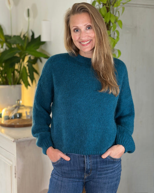 clothing Long Sleeve Mohair Jumper - Teal