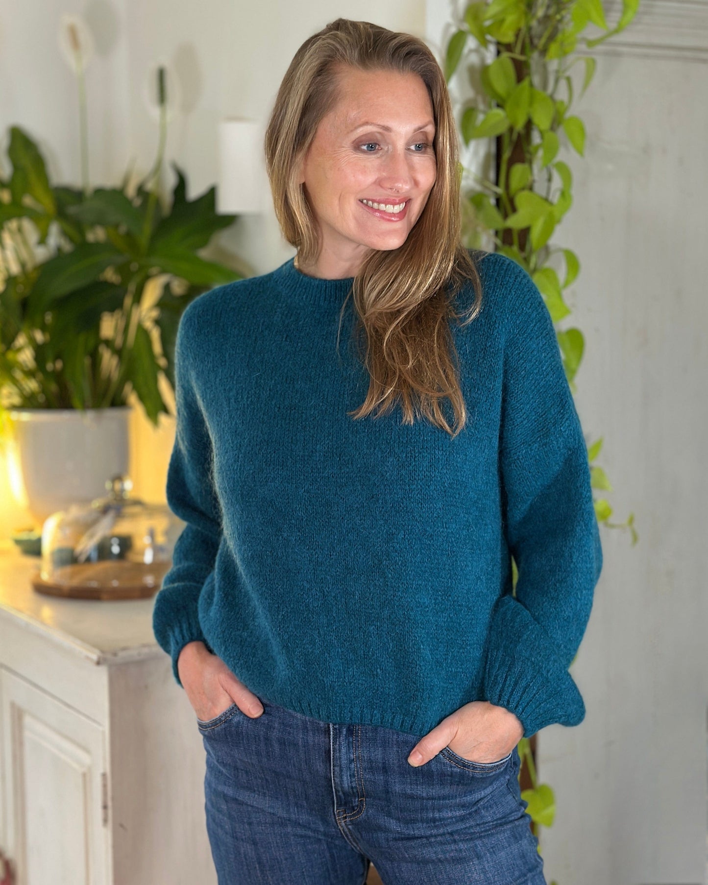 clothing Long Sleeve Mohair Jumper - Teal