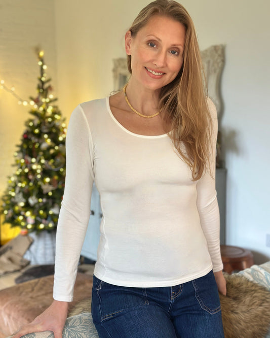 clothing Long Sleeve Thermal Top - White