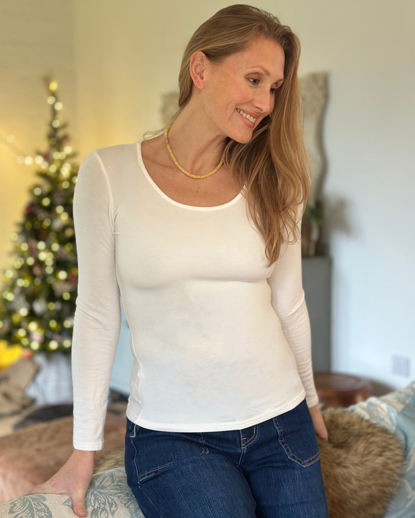 clothing Long Sleeve Thermal Top - White