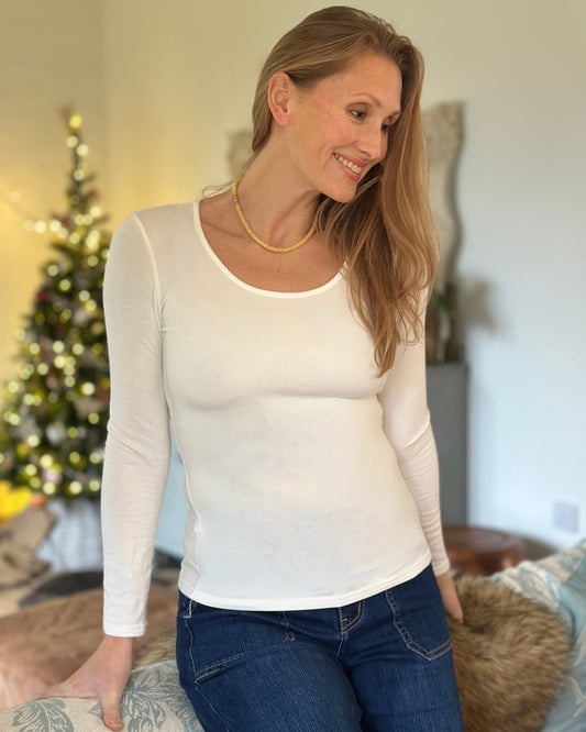 clothing Long Sleeve Thermal Top - White