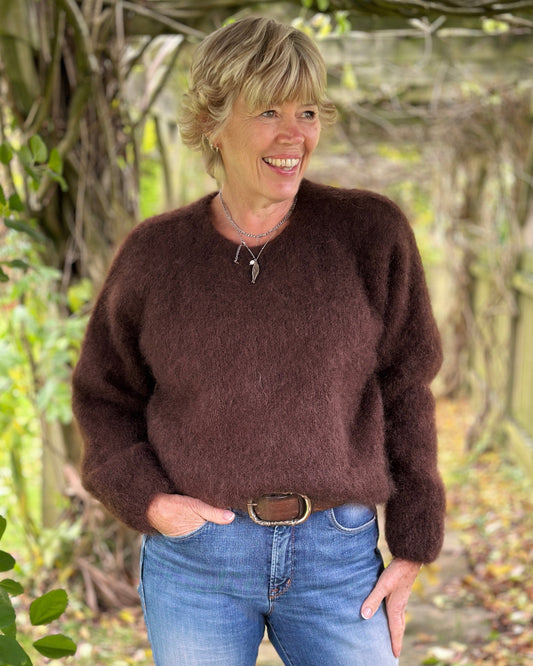 Clothing Luxury Mohair Jumper - Chocolate Brown
