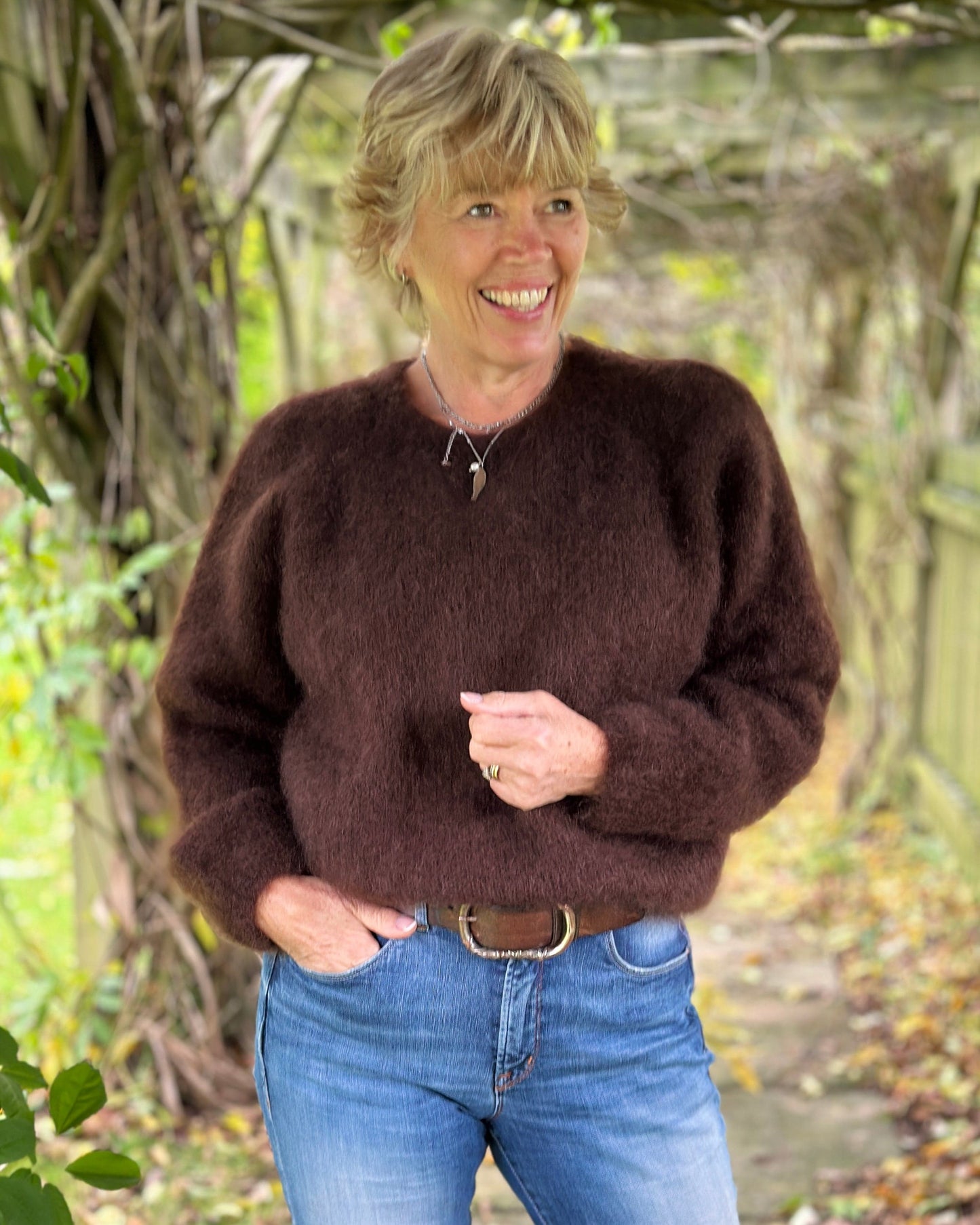 Clothing Luxury Mohair Jumper - Chocolate Brown