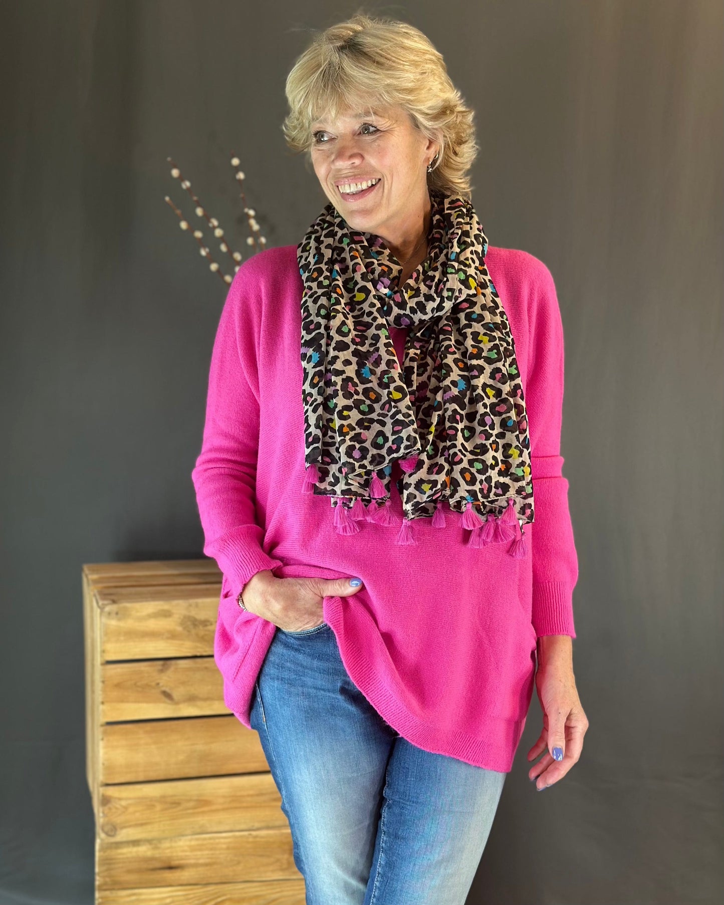 clothing Pocket Jumper - Fuchsia