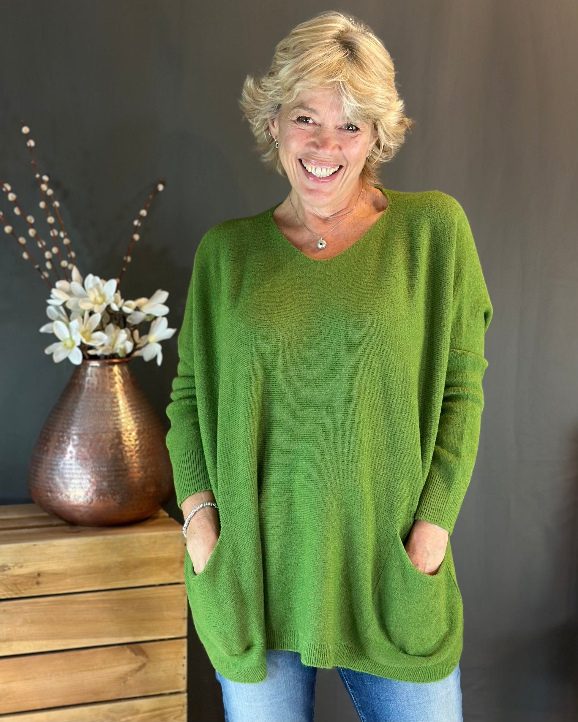 clothing Pocket Jumper - Green